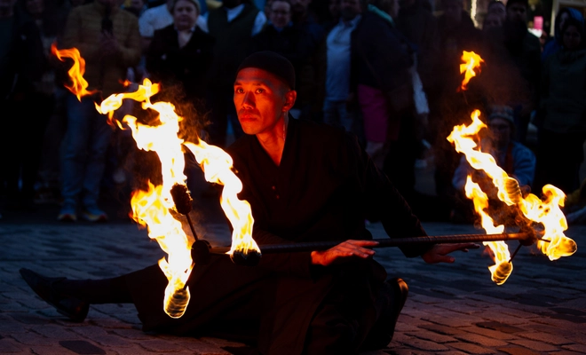 Fire catches the eyes