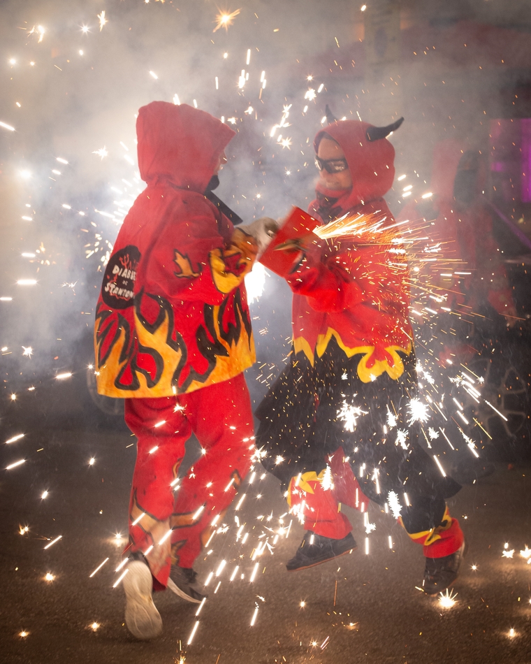 Devils dance and sparks fly