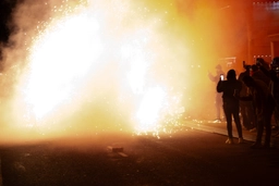 An explosion caught on camera